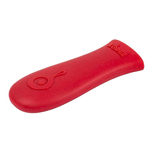 Lodge ASHH41 Hot Holder-Red Heat Protecting Silicone Cast Iron Skillets with Keyhole Handle, 5-5/8" L x 2" W,