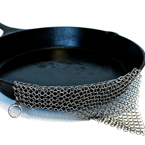 The Ringer - The Original Stainless Steel Cast Iron Cleaner, Patented XL 8x6 Inch Design