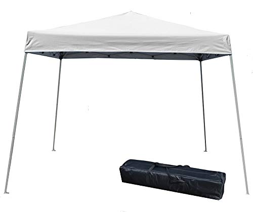 Impact Canopy 10' x 10' Pop-Up Canopy Tent, Instant Slant-Leg Portable Shade Tent with Carrying Bag, White