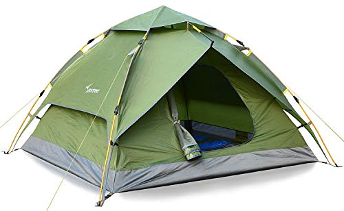 Sportneer Camping Tent 2-3 Person Automatic Instant Pop Up Waterproof Camping Hiking Travel Beach Tents for Family Groups