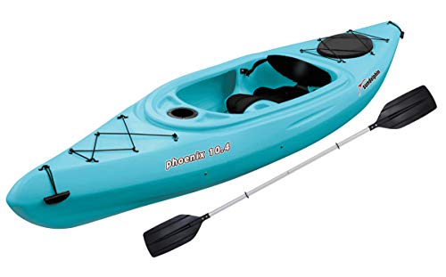 SUN Dolphin Phoenix 10.4 Fishing Holiday Vacation River Lake Sit-in Kayak, Paddle Included (Sea Blue)