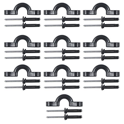 YYST 10 Pcs Kayak Nylon Bungee Deck Loops Tie Down Kayak Pad Eye with rivets for kayaks