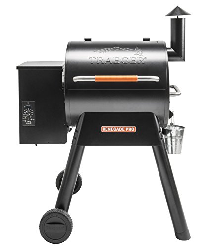 Traeger Grills TFB38TOD Renegade Pro Pellet Grill and Smoke 380 Sq. in. Cooking Capacity, Black/Orange