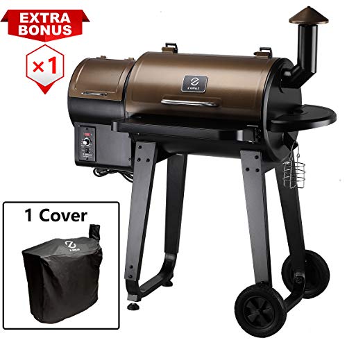 Z GRILLS Wood Pellet Grill & Smoker with Digital Temperature Controls, 450 sq. in. Cooking Capacity - Grill, Smoke, Bake, Sear, Roast, Braise and BBQ