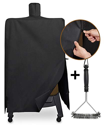 SHINESTAR SS73550 Grill Cover for Pit Boss PBV5P1 Pellet Smoker, Heavy Duty and Waterproof Grill Cover Fits for Pit Boss Model Series 4 PBV4PS1 Smoker with Zipper