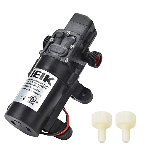 IEIK Water Pressure Diaphragm Pump DC 12V Pressure Switch Sprayer Pump 5LPM 1.35 GPM 116PSI 165ft Self Priming Pump for Caravan RV Boat Marine Agricultural Spraying Port