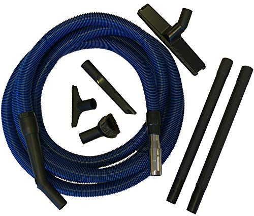 WalVac Stow-A-Vac Boat RV Yacht Trailer Garage Compact Central Vacuum Cleaner System (24' Vacuum Hose & Accessories Kit)