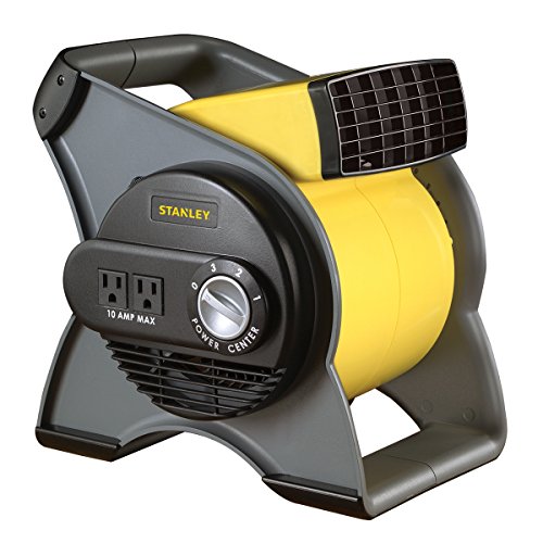 STANLEY 655704 High Velocity Blower Fan - Features Pivoting Blower and Built-in Outlets