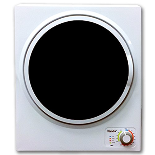 Panda 1.50 cu.ft Compact Laundry Dryer, White and Black