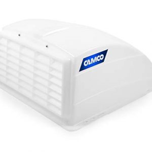 Camco RV Roof Vent Cover, Opens For Easy Cleaning, Aerodynamic Design, Easily Mounts to RV With Included Hardware - (White) (40431)