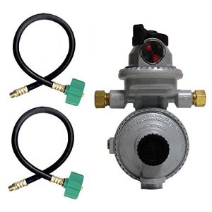 Fairview RV Camper LP Propane 2 Stage Automatic Regulator with 2 x 15" QCC Acme Pigtails