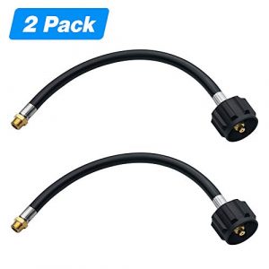 GASPRO 2Pack 12inch Pigtail RV Propane Hose Connector Type 1 Connection - Acme x 1/4 Male NPT