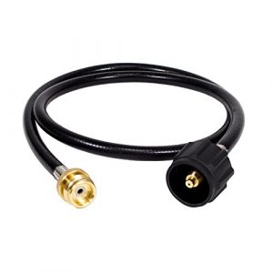 Gas One 4 FT Propane Hose 1 lb to 20 lb Converter - 16.4 oz to 20 lb Propane Tank Adapter Hose QCC1/ Type 1