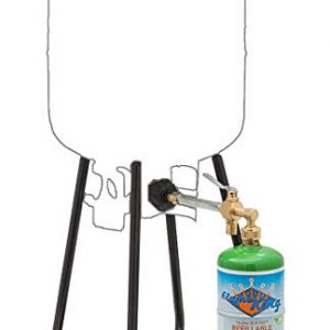 Flame King Refillable 1 LB Empty Propane Cylinder Tank - with Refill Kit and CGA600 Connection - Reusable - Safe and Legal Refill Option - DOT Compliant - 16.4 oz