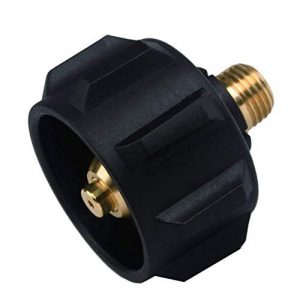 GasSaf QCC1 Propane Adapter Gas Regulator Valve Fitting with Acme Nut and 1/4 Inch Male Pipe Thread - 100% Solid Brass