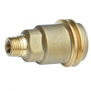 Onlyfire 5042 QCC1 Acme Nut Propane Gas Fitting Adapter with 1/4 Inch Male Pipe Thread, Brass