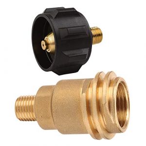 QCC1 Acme Nut Propane Gas Fitting Adapter, 1/4 Inch Male Pipe Thread, QCC1 Propane Adapter Gas Regulator Valve Fitting with Acme Nut, 100% Solid Brass