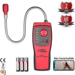 Natural Gas Detector (Batteries Included) | Portable Gas Leak Detector | Gas Sniffer | Combustible Propane Methane Gas Detector Tester Meter Sensor with Sound Light Alarm Adjustable