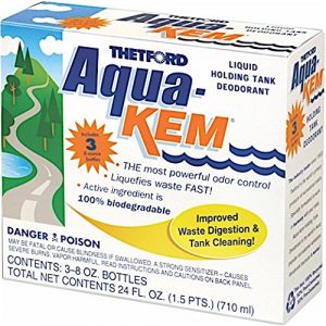 Thetford 8 Ounces Aqua-KEM Original-Holding Tank Treatment-Deodorizer-Waste Digester-Cleaner-3x8oz Pack 15483