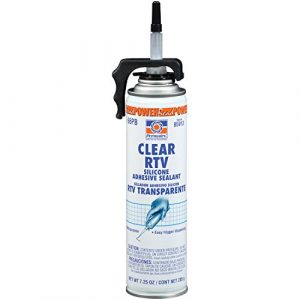 Permatex 85913 Clear RTV Silicone Adhesive Sealant, 7.25 oz. PowerBead Can