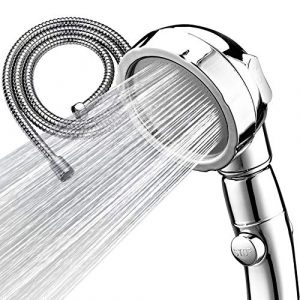 Pacgo Handheld Shower Head - Long Hose, high-pressure 3-model handle shower head with Hose, detachable hand shower spring explosion-proof hose/hand shower combination