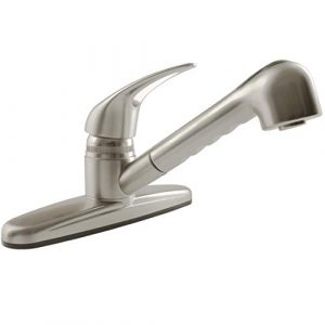 Dura Faucet (DF-PK100-SN RV Non-Metallic Pull-Out Kitchen Faucet (Brushed Satin Nickel)