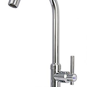 Easy Install Stainless Steel Bathroom Faucet Single Handle Single Hole High Arc Cold Water Sink Faucet for Bathroom,Outdoor Garden and Bar.(Free Cold Water Supply Lines)