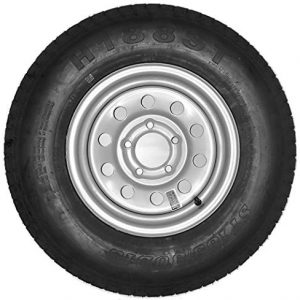 Trailer Tire + Rim ST185/80D13 185/80D-13 13 ST Silver Modular Boat Camper RV