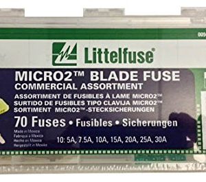 Littelfuse 00940560ZXA MIRCRO2 Blade Fuse Commercial Assortment, 70-Piece