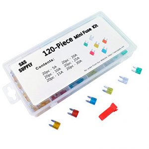 Fuse Set - 120 Piece Mini Fuse Set - 5A-30A - Fuse Kit for Automotive - Fuse Replacements Car/Boat/Motorcycle/RV/ATV - by SAS Supply