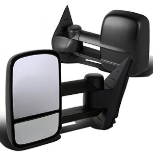 For Silverado/Sierra GMT900 Pair of Telescopic Extended Arm Rear View Manual Folding Towing Side Mirror (Black)