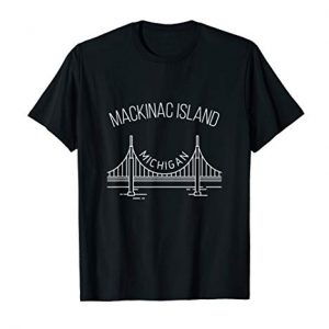 Mackinac Island Michigan shirt With Bridge Weekend Travel T-Shirt