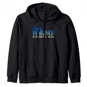 Michigan Home with the Mackinac Bridge Zip Hoodie