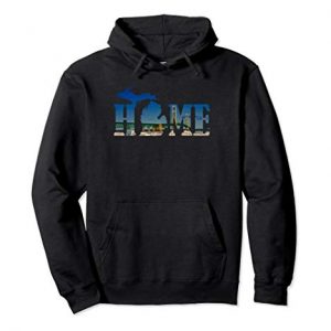 Michigan Home with the Mackinac Bridge Pullover Hoodie