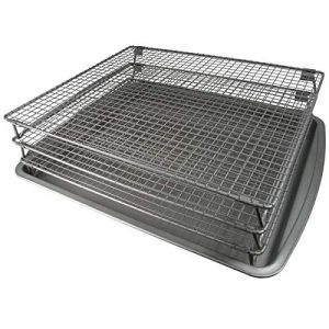 Weston Nonstick 3-Tier Drying Rack and Baking Pan (07-0155-W), 700 Square Inches of Drying Space (Renewed)