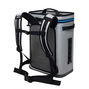 YETI Hopper Backflip 24 Soft Sided Cooler/Backpack, Fog Gray/Tahoe Blue (Renewed)