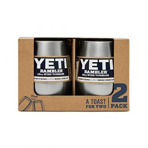 YETI Rambler 10 oz Stainless Steel Vacuum Insulated Wine Tumbler, 2 Pack, Stainless...