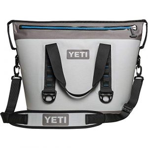 YETI Hopper Two 30 Portable Cooler, Fog Gray/Tahoe Blue (Renewed)