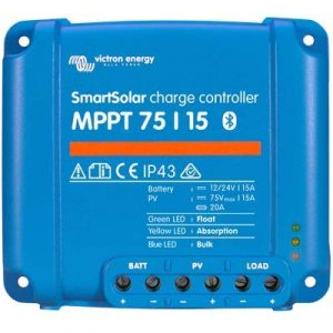 Victron SmartSolar Charge Controller with Built-In Bluetooth - MPPT 75/15 - 75 Volts, 15 Amps