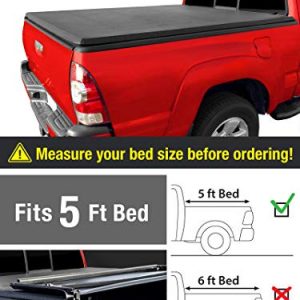 MAXMATE Soft Tri-Fold Truck Bed Tonneau Cover for 2019 Toyota Tacoma | Fleetside 5' Bed