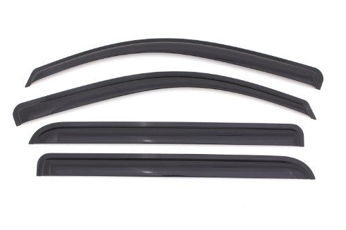 Auto Ventshade 94536 Original Ventvisor Side Window Deflector Dark Smoke, 4-Piece Set for 2014-2018 Silverado & Sierra 1500 Crew Cab | Also fits 2015-2018 Silverado & Sierra 2500HD-3500HD Crew Cab