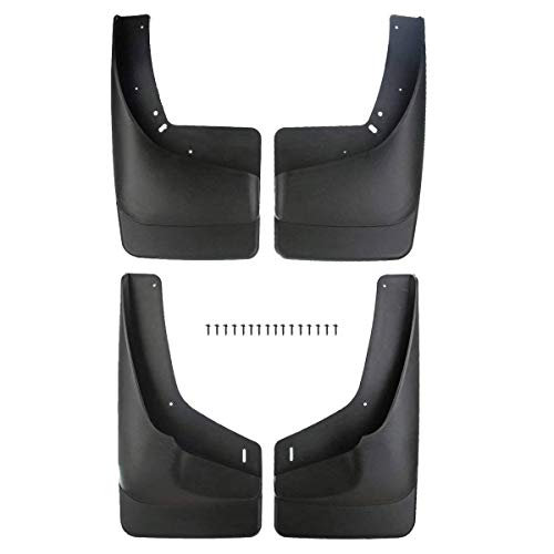 A-Premium Splash Guards Mud Flaps Replacement for Chevrolet Silverado 1500 1999-2007 GMC Sierra Suburban Avalanche Tahoe with Fender Flares Only Front and Rear 4-PC Set