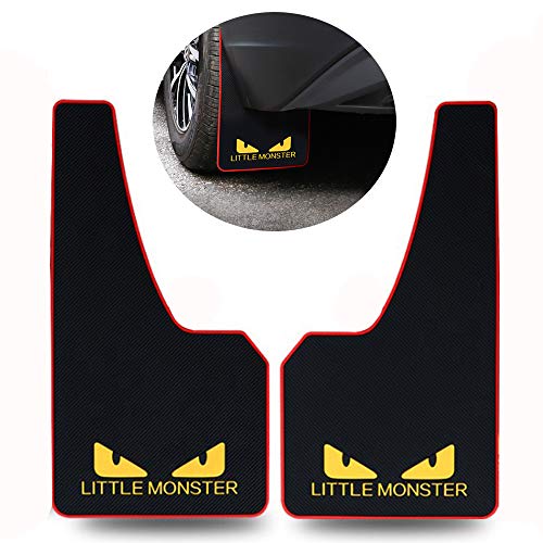 LLJSTAT Soft Material Automotive Fender Car Mud Flaps Universal Fit Black Splash Guards Rubber mud Guard No Collision Universal 43.5cm23cm0.5cm (LITTLEMONSTER)