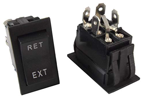 Trailer Power Jack Switch Replacement for LCI Lippert Recpro F2C and Others - 4 Pin, 4 Wire, Polarity Reversing (1 pack)