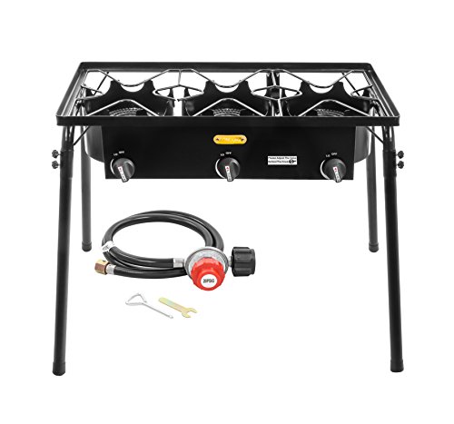 CONCORD Triple Burner Outdoor Stand Stove Cooker w/ Regulator Brewing Supply