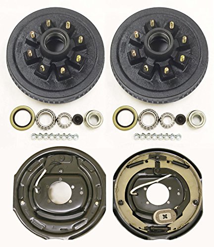 LIBRA Trailer 8 on 6.5" B.C. Hub Drum Kits with 12"x2" Electric Brakes for 7000 Lbs Axle