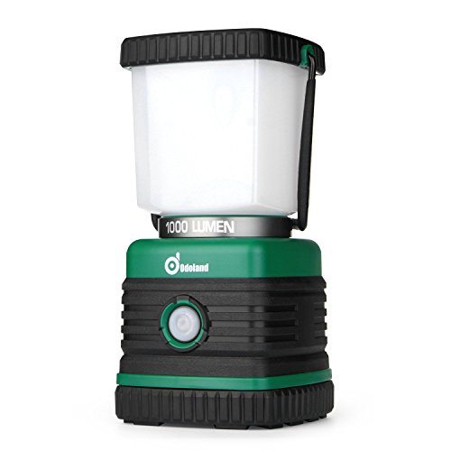 Odoland 1000 Lumen Camping Lantern, Battery Powered LED Lantern of 4 Light Modes, Waterproof Tent Flashlight, Perfect for Hurricane, Storm, Outages, Camping, Hiking, Emergency, Survival Kits