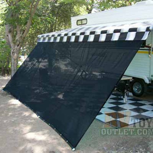 EZ Travel Collection Black RV Awning Shade Complete Kit 10' X 16' Sun Shade Canopy Shelter