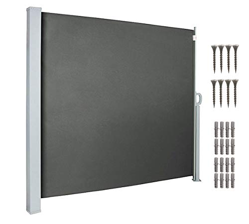 uyoyous Privacy Fence 118.5" W x 63" H Patio Retractable Folding Side Awning Screen Divider