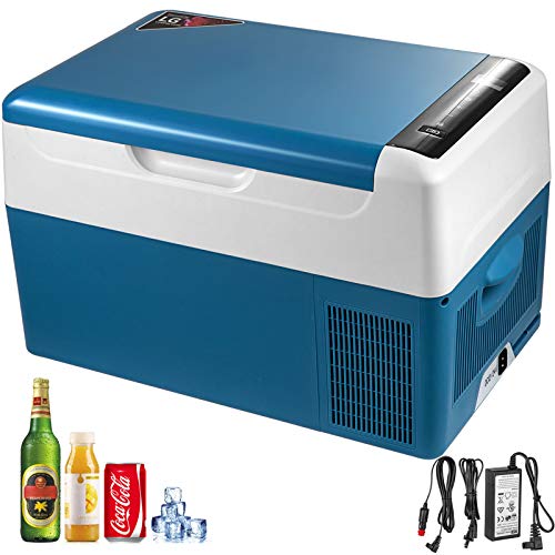 VBENLEM 22L Portable Car Refrigerator, 23 Quart RV Fridge, 12/24V DC & 110-240V AC Vehicle Car Truck Boat Mini Electric Cooler for Driving Travel Fishing Outdoor and Home Use -4°F-50°F